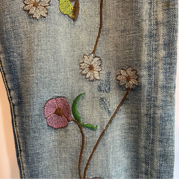 Pilcro & the Letterpress Floral-Bordado Novio Embroidered Boyfriend Jeans US 28 - Picture 12 of 16